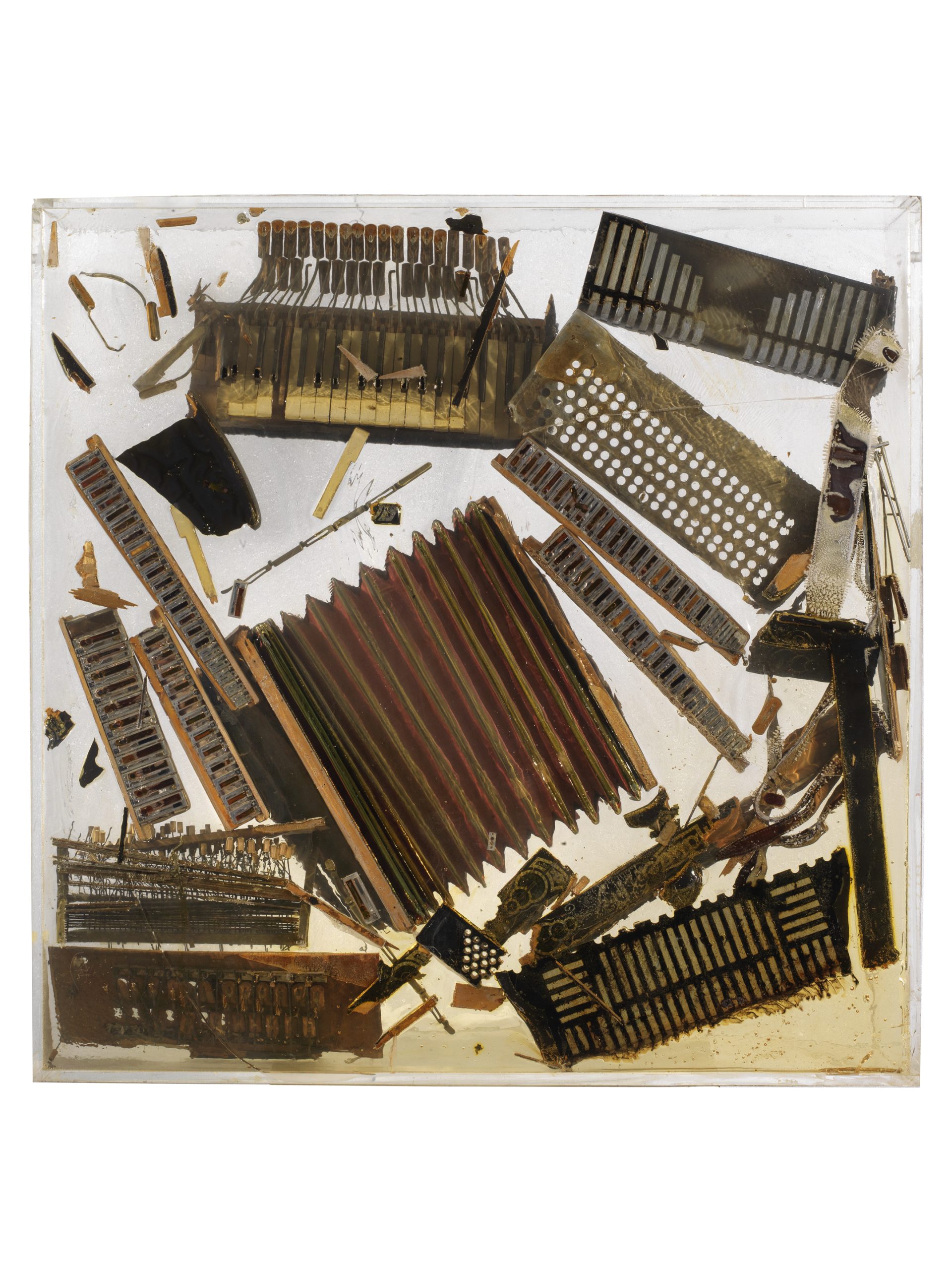 Arman, Senza titolo, 1971, 120x120x20 cm