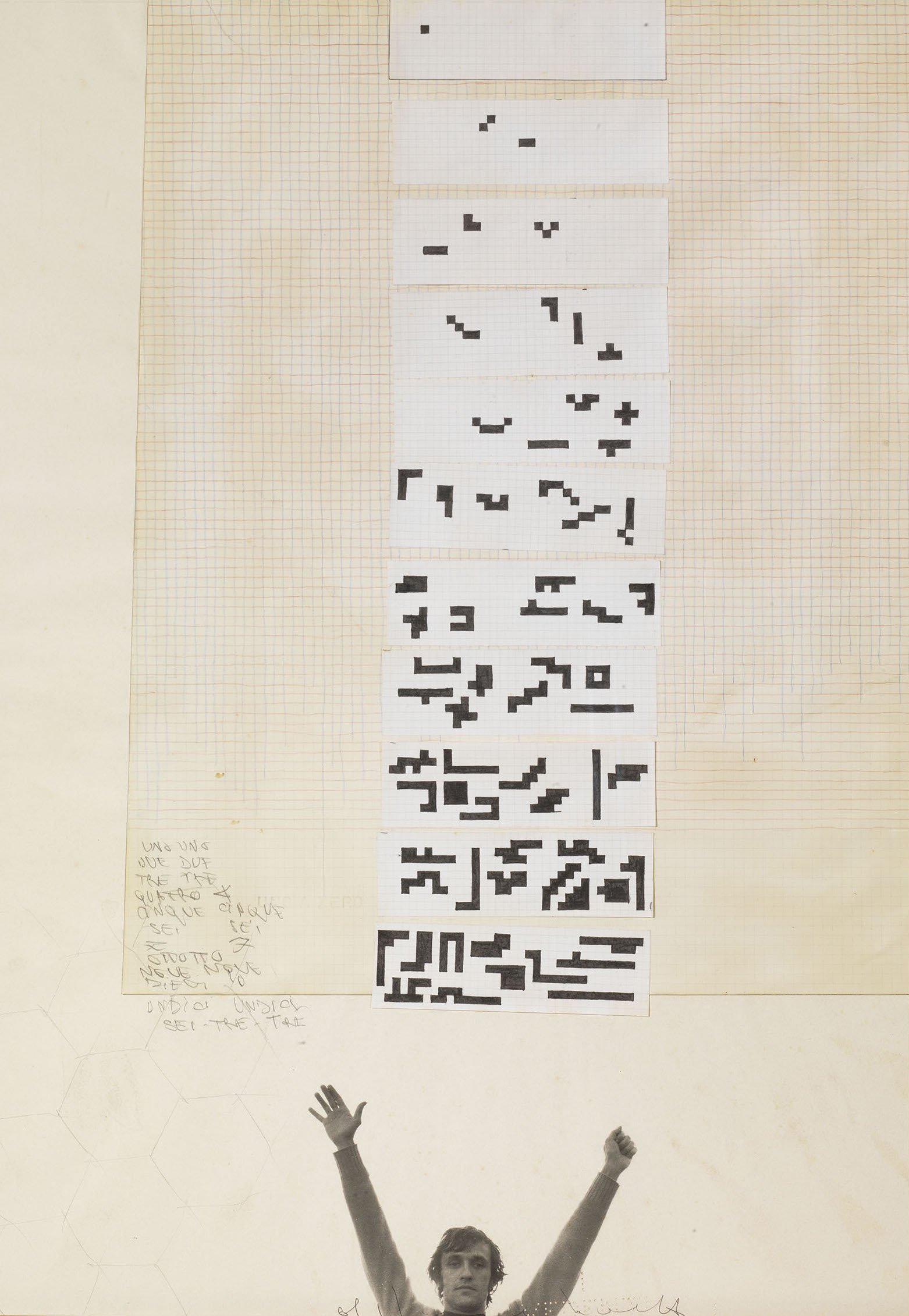 Boetti, San Bernardino (Uno uno due due tre tre...), 1979, 70x50 cm