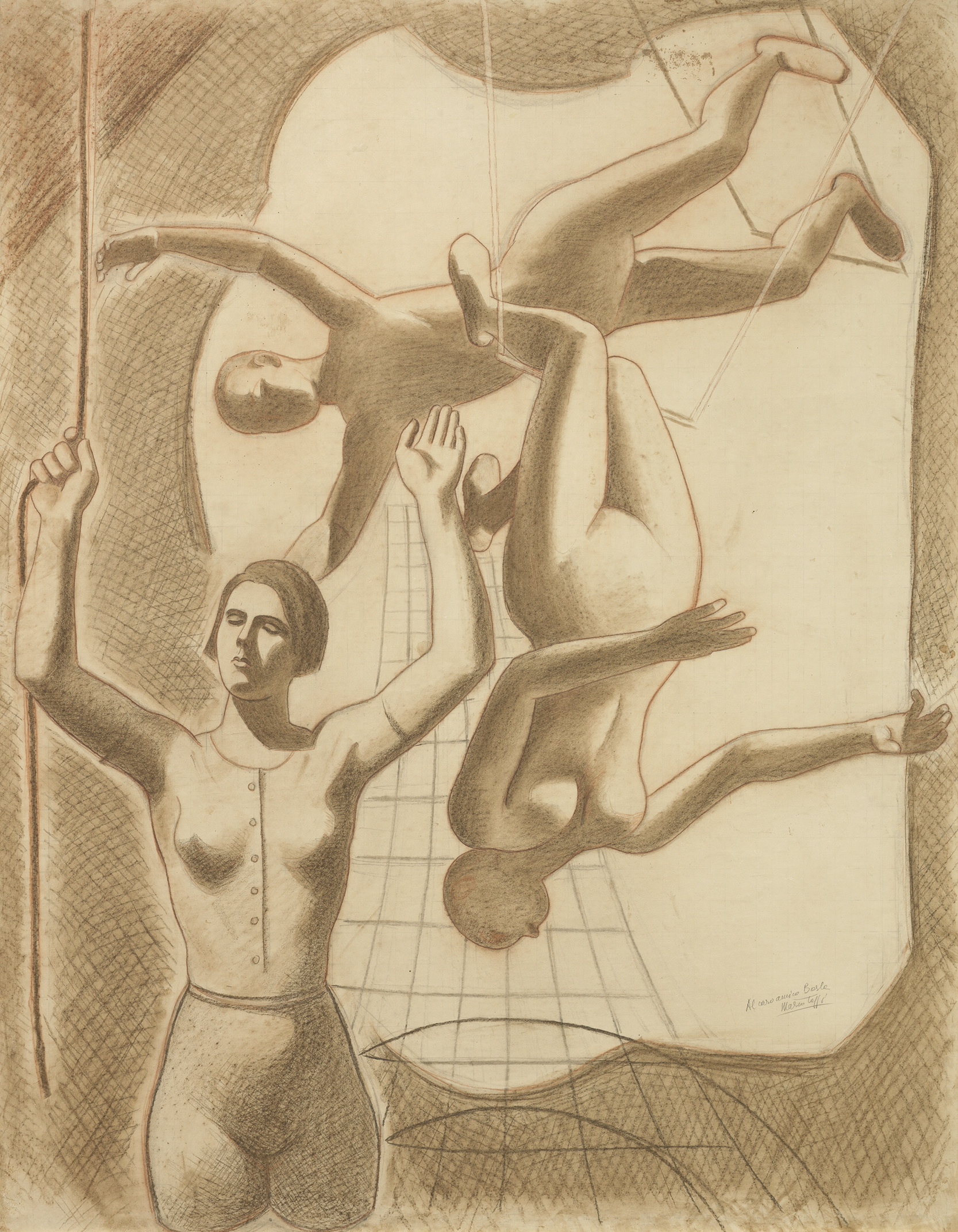 Tozzi disegno preparatorio per il circo