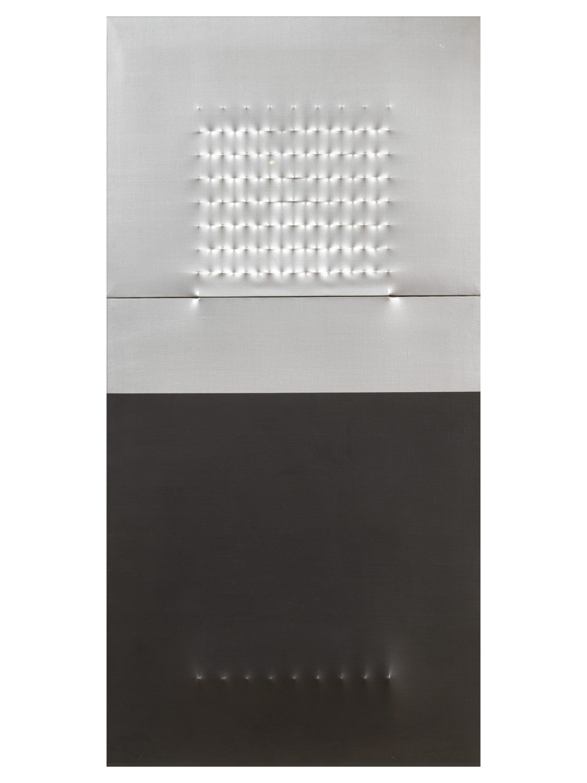 Castellani, Dittico nero-argento, 1964