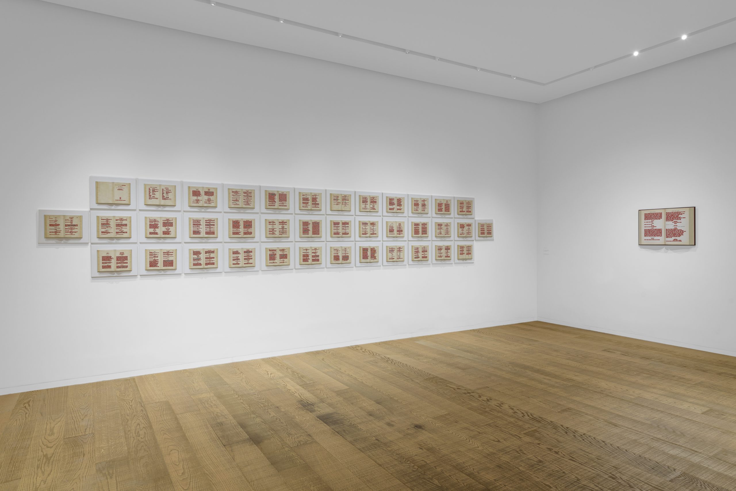 Emilio Isgr&ograve;. Rosso Shakespeare, Tornabuoni Arte, Roma, 2025. Ph. Giorgio Benni