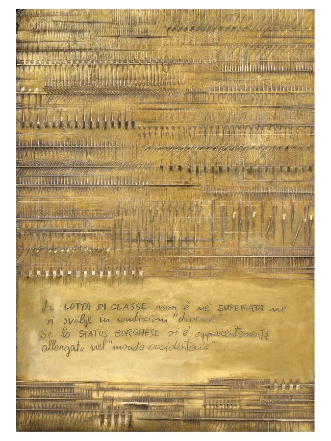 Pomodoro, Cronaca-gastone novelli, 1976, 100 x 70 cm